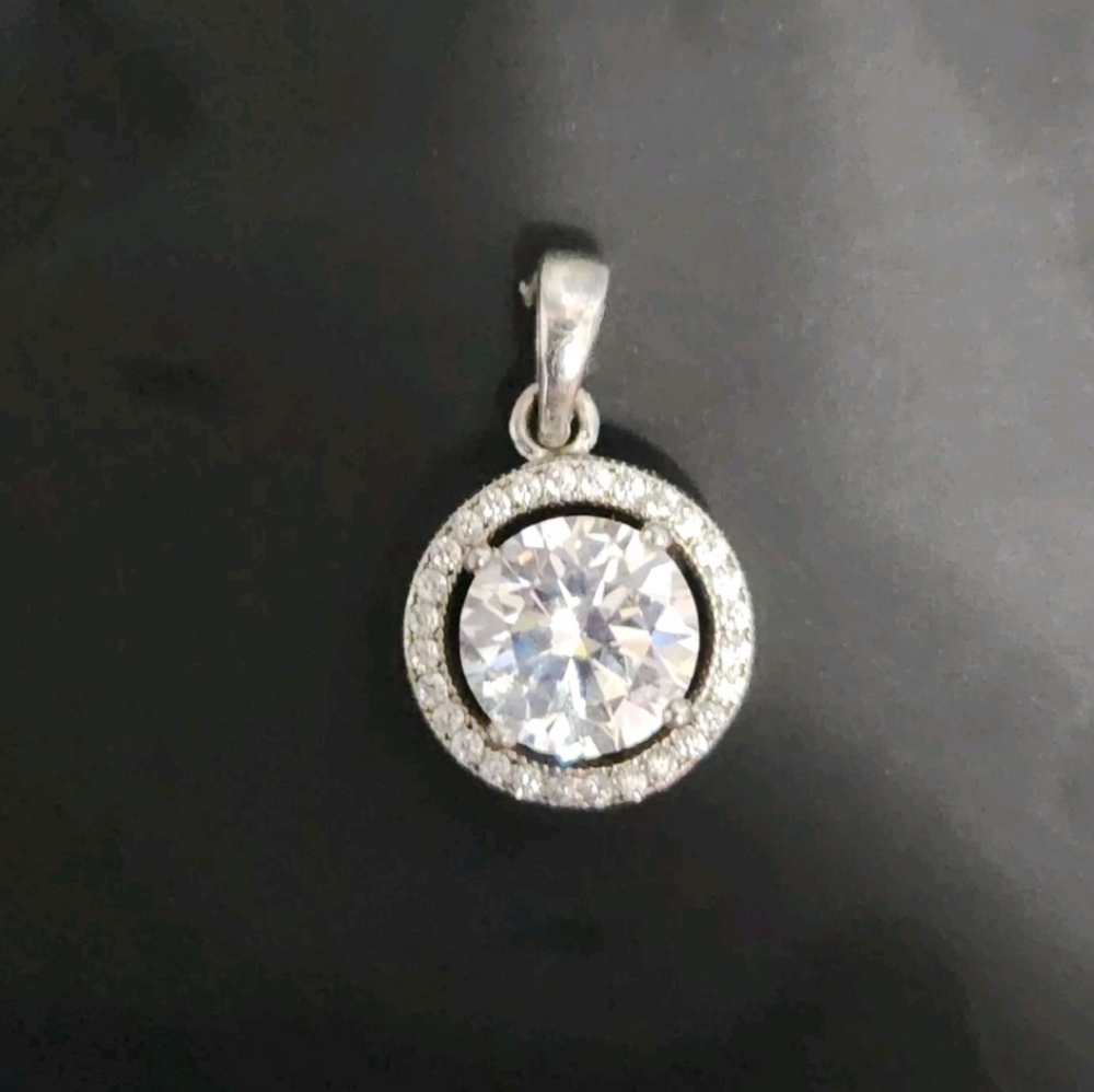 IBB CN Round Shaped Pendant Silver Tone Pendant